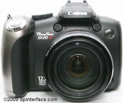 canon sx20 front